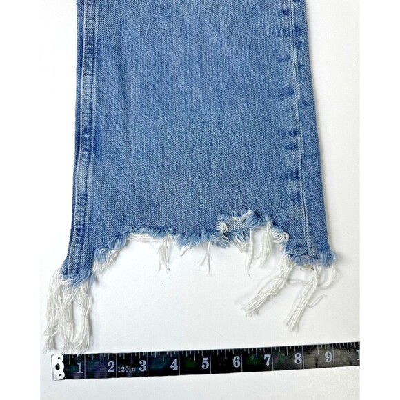 We The Free by Free People Womens Jeans Size 29 Blue Distressed Ripped Raw Hem - Picture 10 of 15